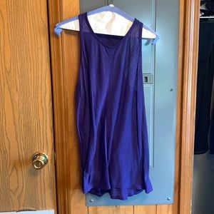 Athleta womens ribbed semi sheer tank top